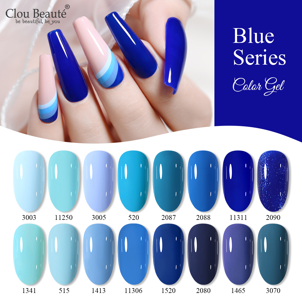 Nail Art One Piece - Clou Beaute Blue Series Smalto gel