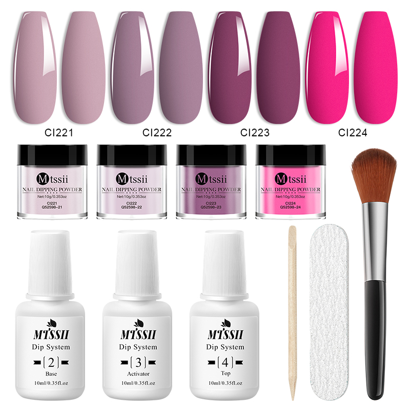 Nail Art Chrome - Set di 10 Polveri per Unghie
