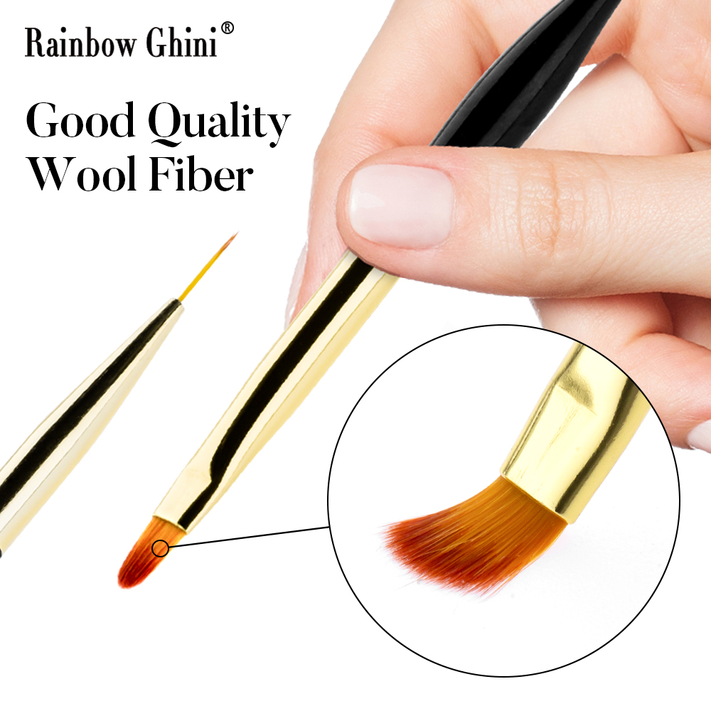 Nail Art Brush Set - Rainbow Ghini Set di 3 Pennelli