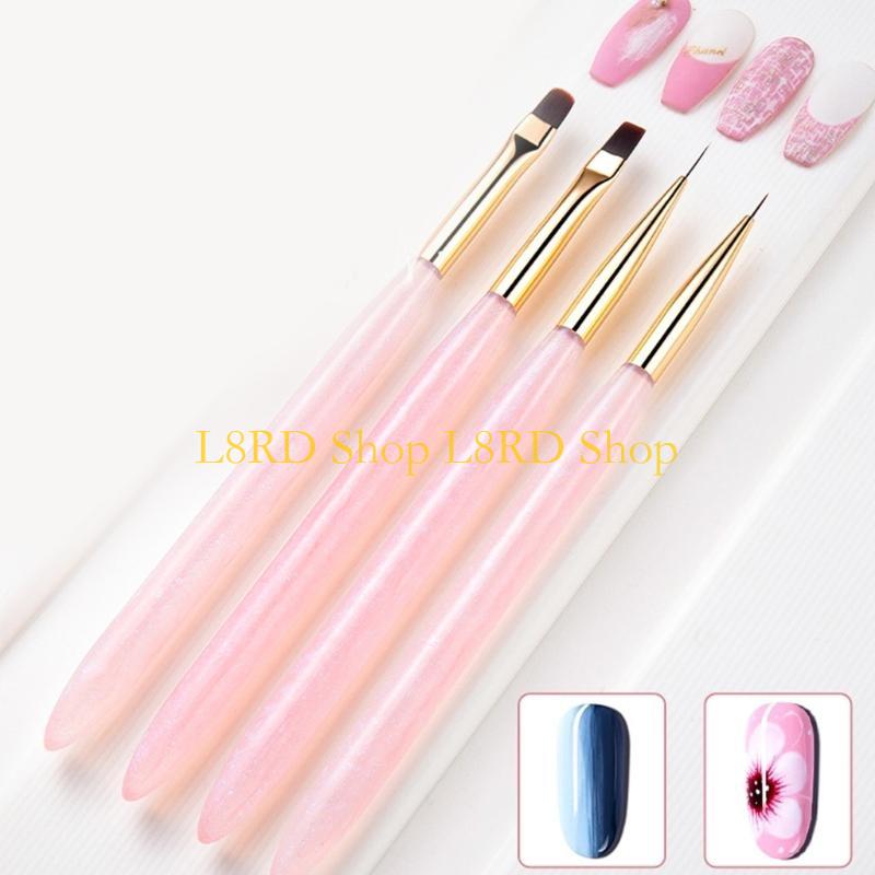 Nail Art Brush Set - L8RD 4 pz Pennelli per Art