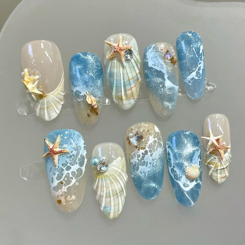 Nail Art Xs - 24 Pezzi Unghie Finte a Mandorla