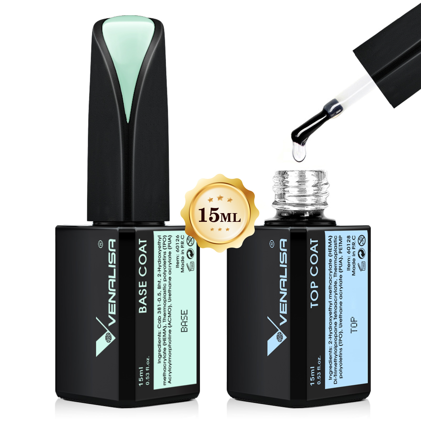 Nail Art One Piece - VENALISA Top Coat con diamanti a