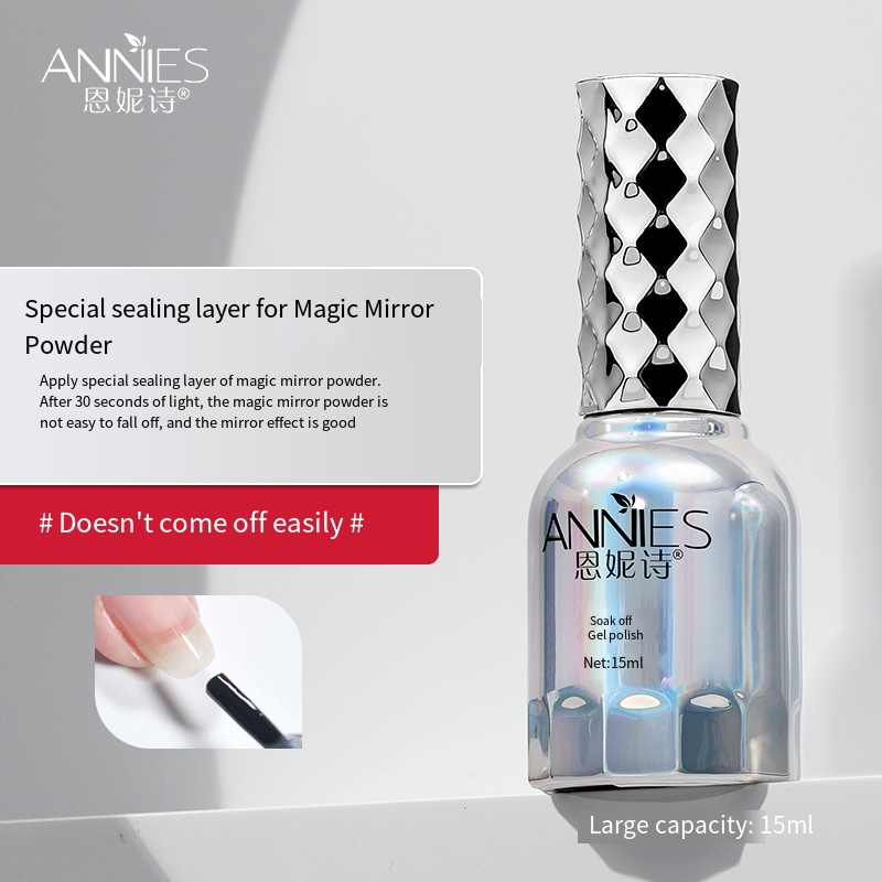 Nail Art Chrome - Top Coat in gel opaco, finitura