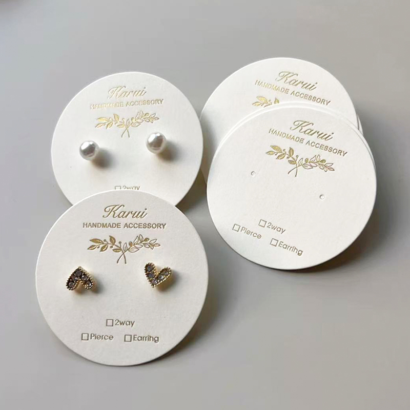 Nail Art Gold - Scheda espositiva per orecchini personalizzata Carta