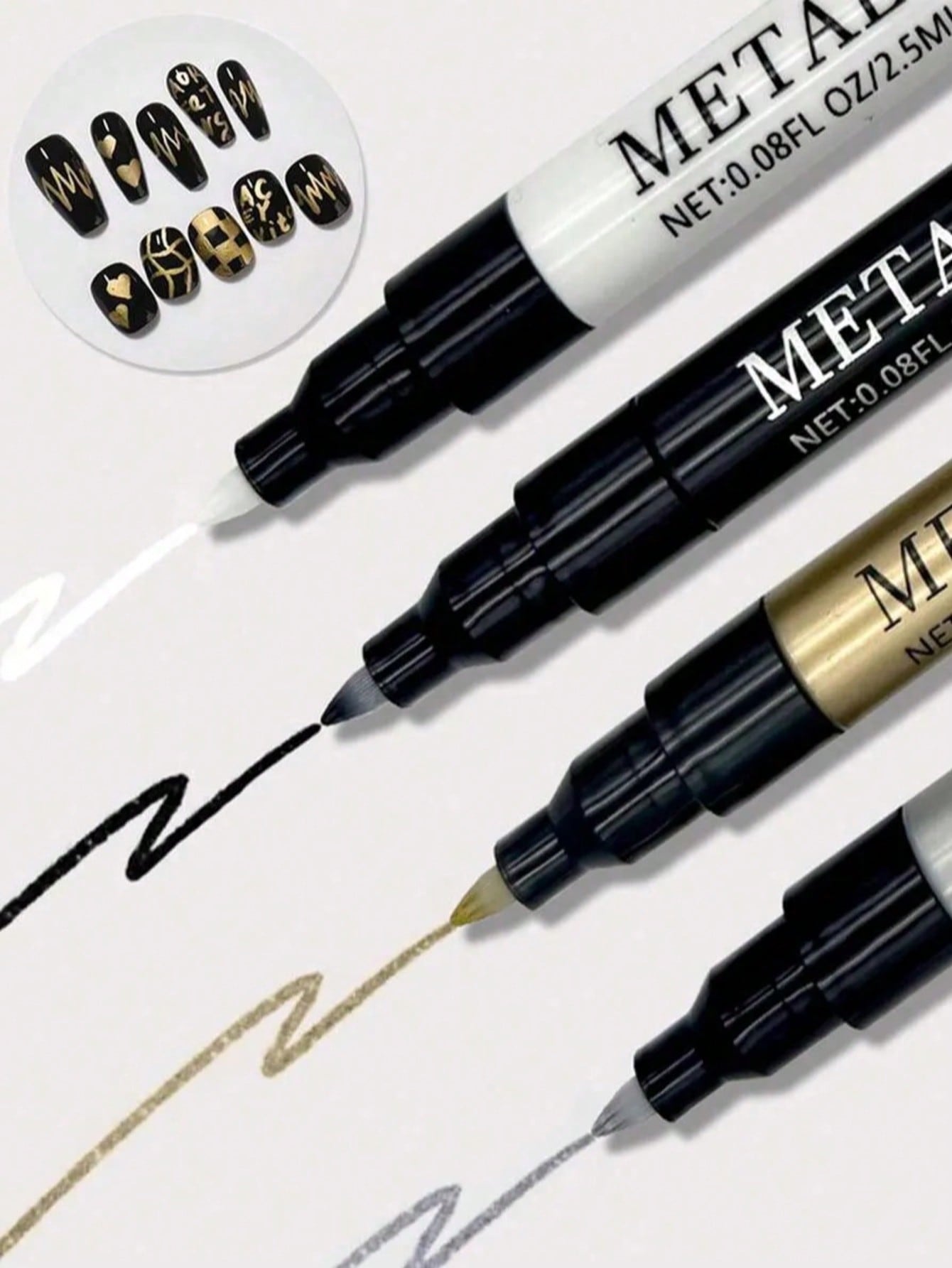 Nail Art Gold - Penna per Nail Art 0,8mm, 1