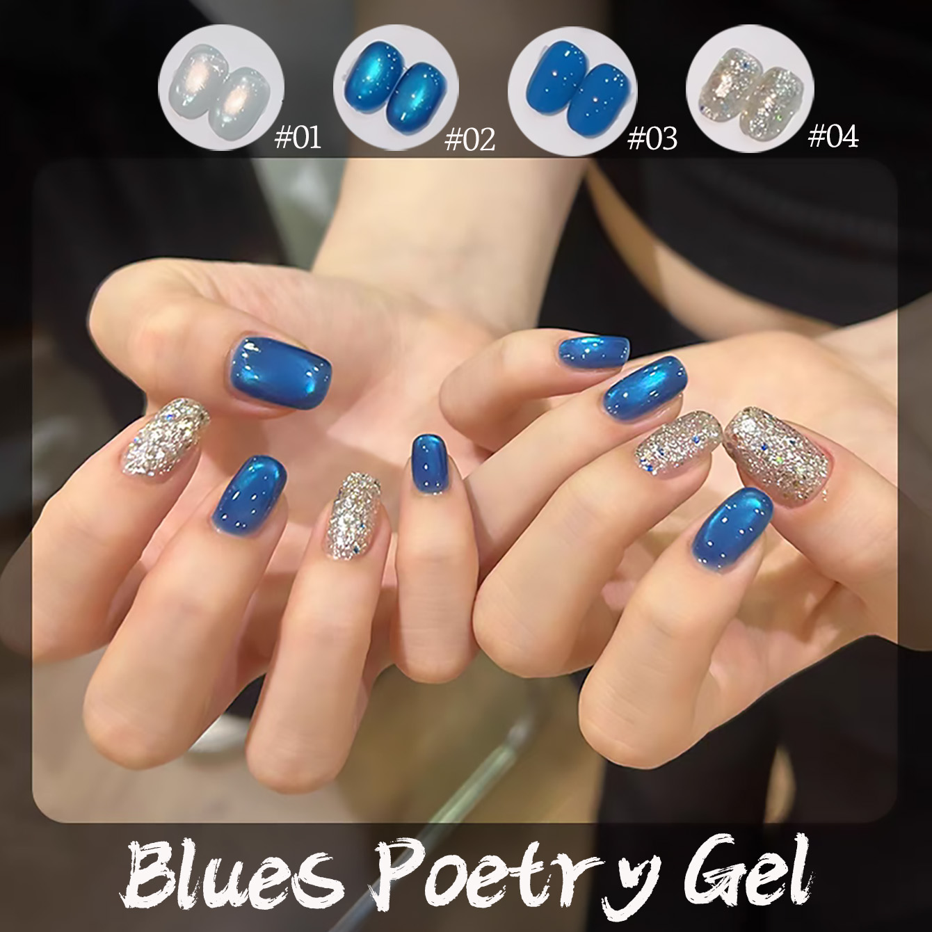 Nail Art Ice Blue - 1 pz Smalto Semipermanente Gel PSK