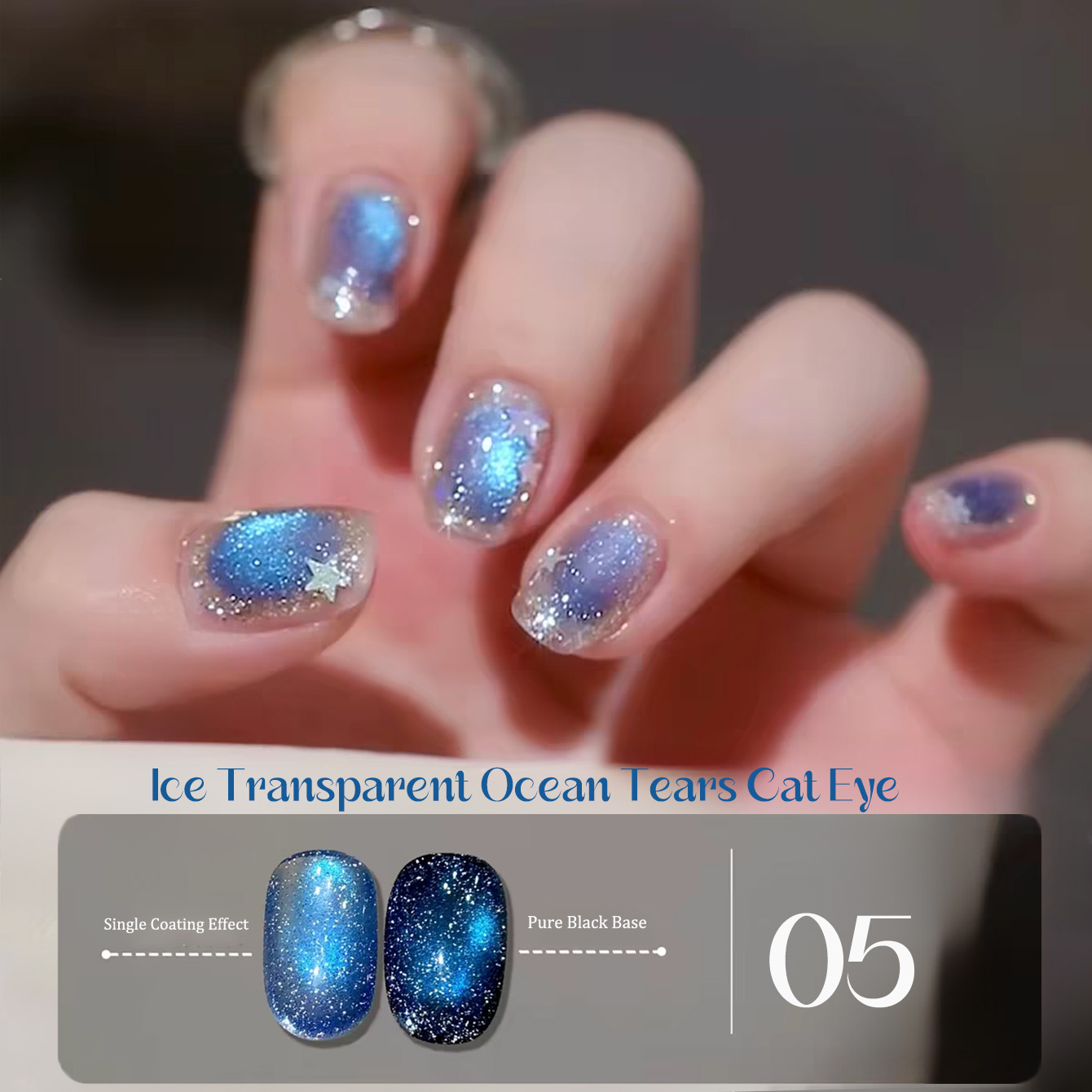 Nail Art Ice Blue - SHAKA 1-8 pezzi Smalto per Unghie