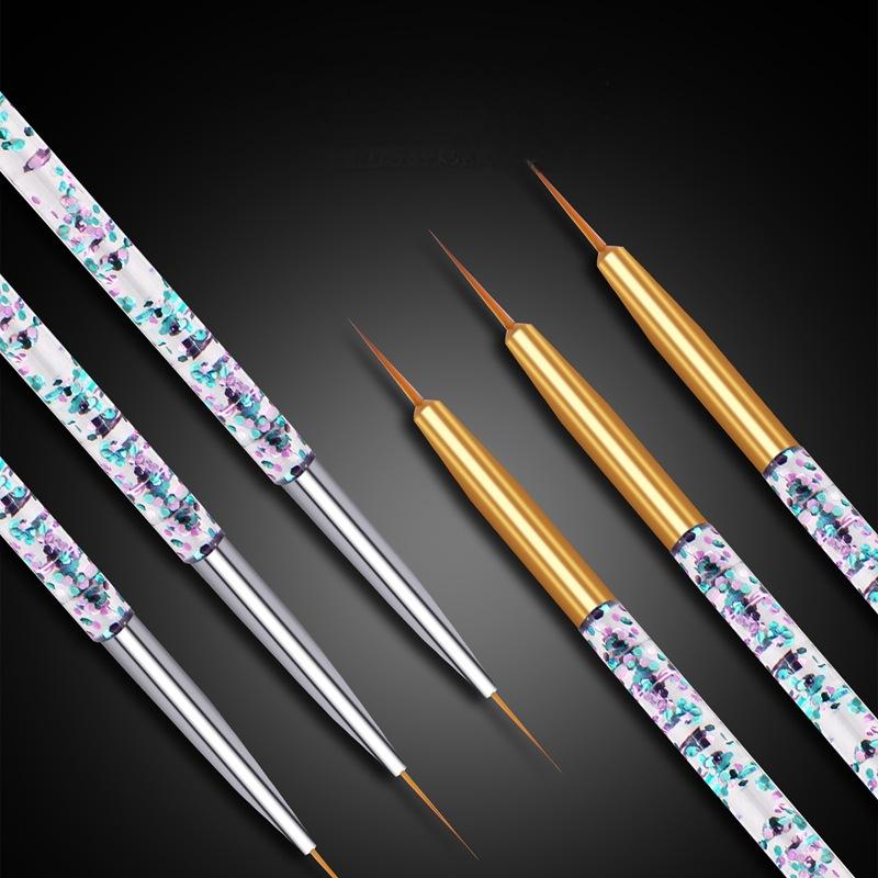 Nail Art Brush Set - Set da 3 Pennelli Trasparenti per