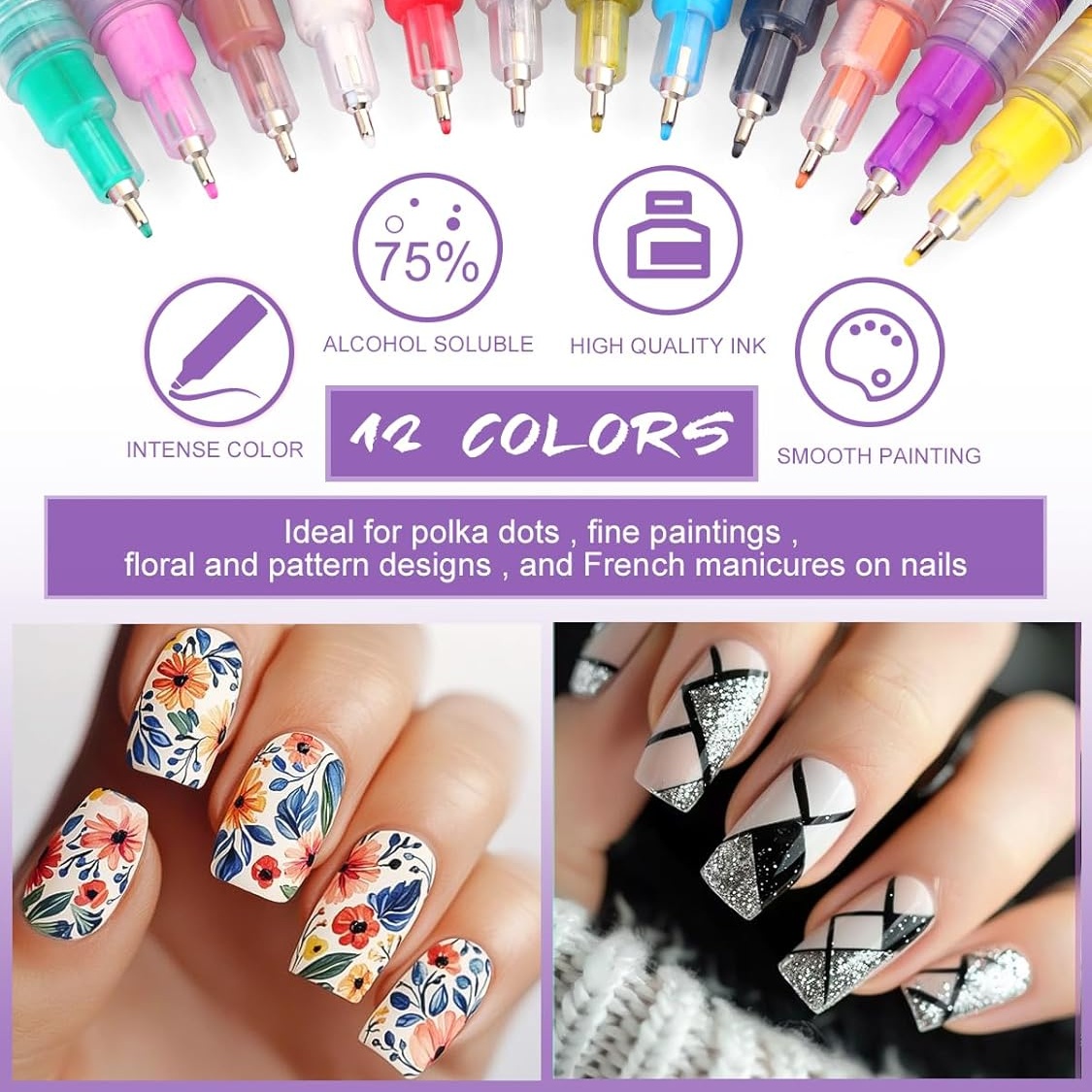 Set di penne per nail art a 12 - Nail Art Brush Set recensione e prezzo