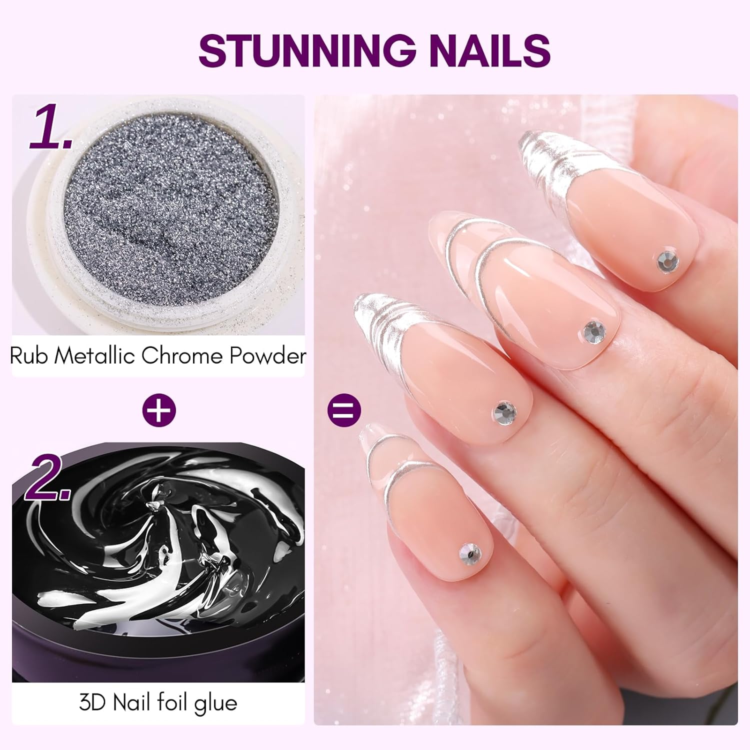 Makartt Gel Unghie 3D 8ml, Col - Nail Art Chrome recensione e prezzo