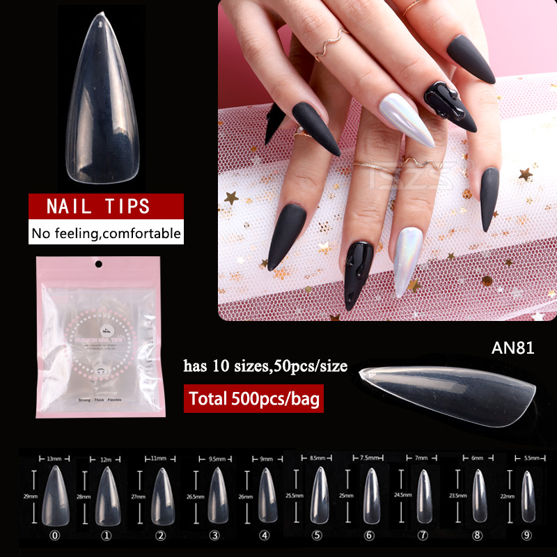 500 pz/lotto Lungo Mandorla Tr - Nail Art Xs recensione e prezzo