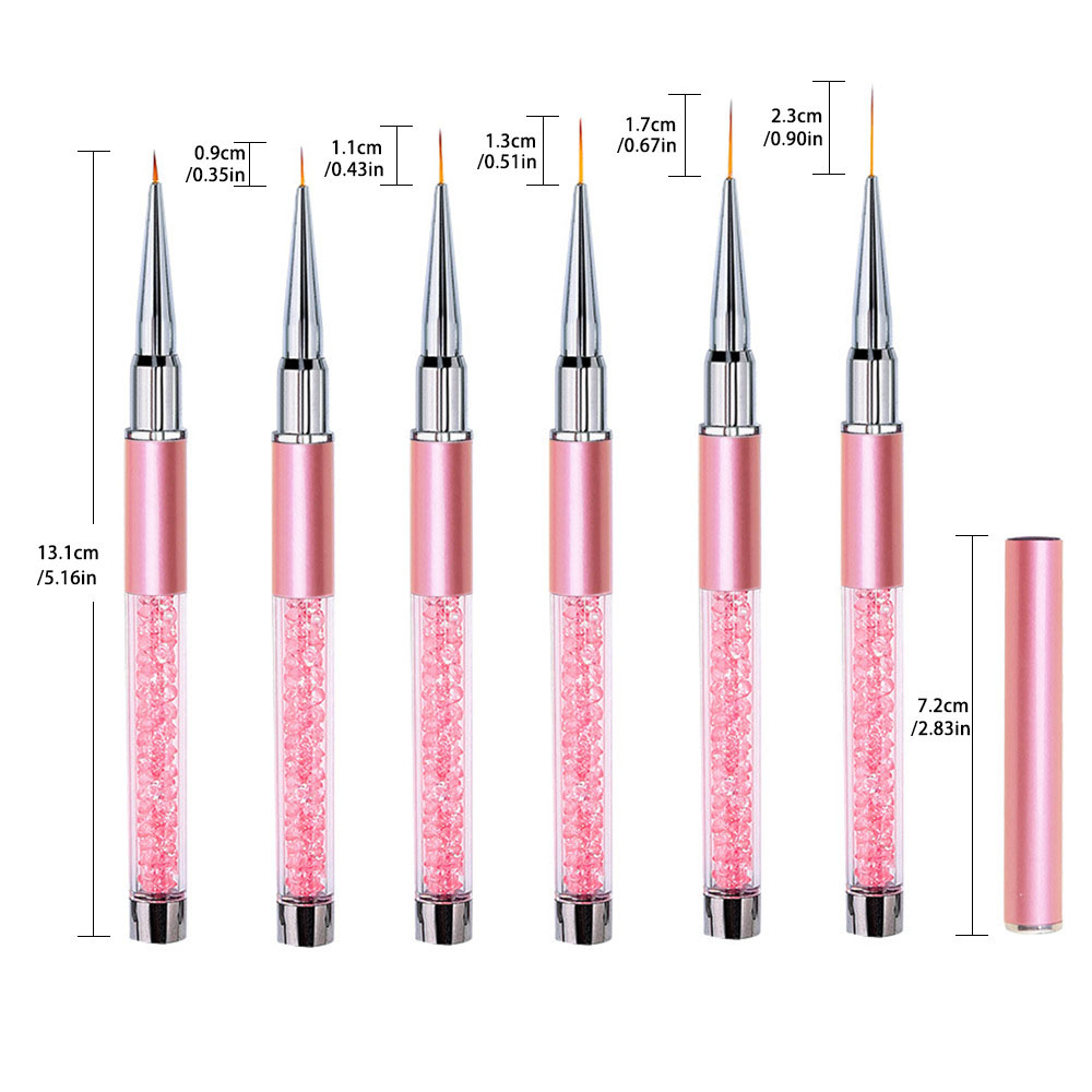 Set di 6 Pennelli Acrilici per - Nail Art Brush Set recensione e prezzo