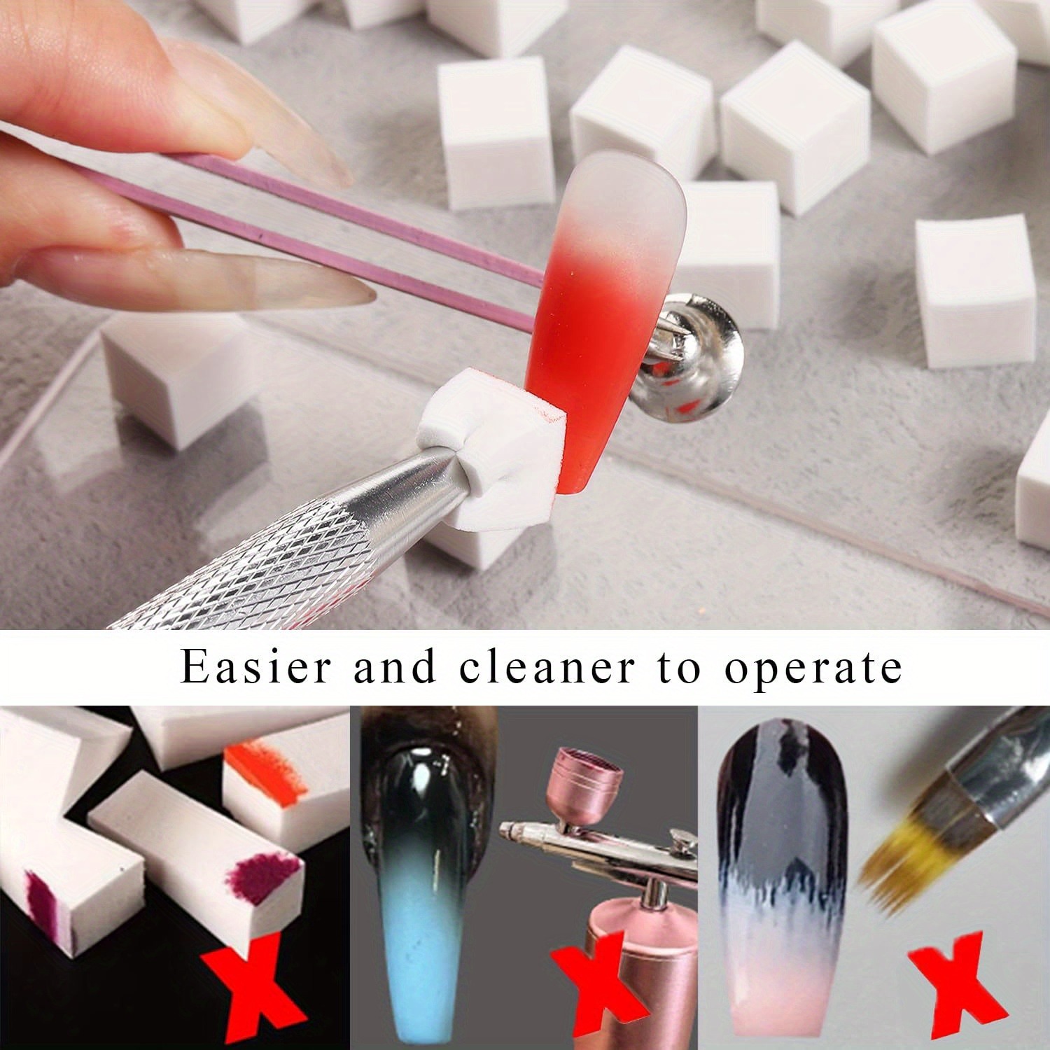 1/50/100 pezzi set di spugne p - Nail Art Brush Set recensione e prezzo