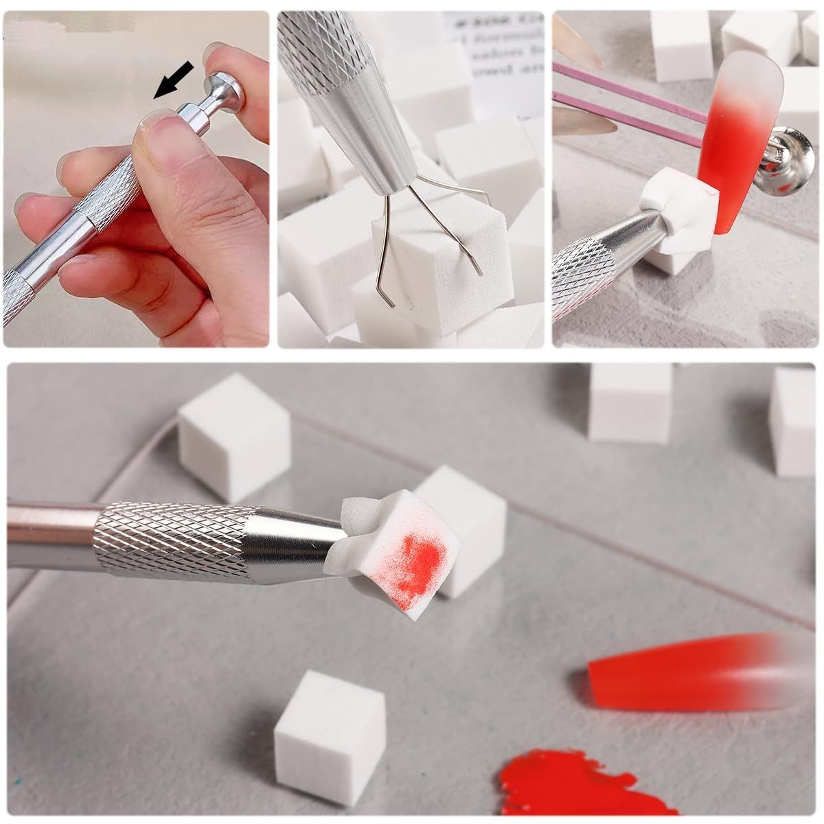 1/50/100 pezzi set di spugne p - Nail Art Brush Set recensione e prezzo