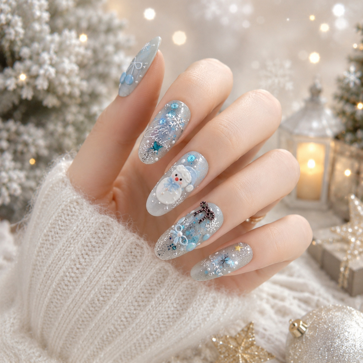 Adesivi per Unghie Natalizi In - Nail Art Ice Blue recensione e prezzo