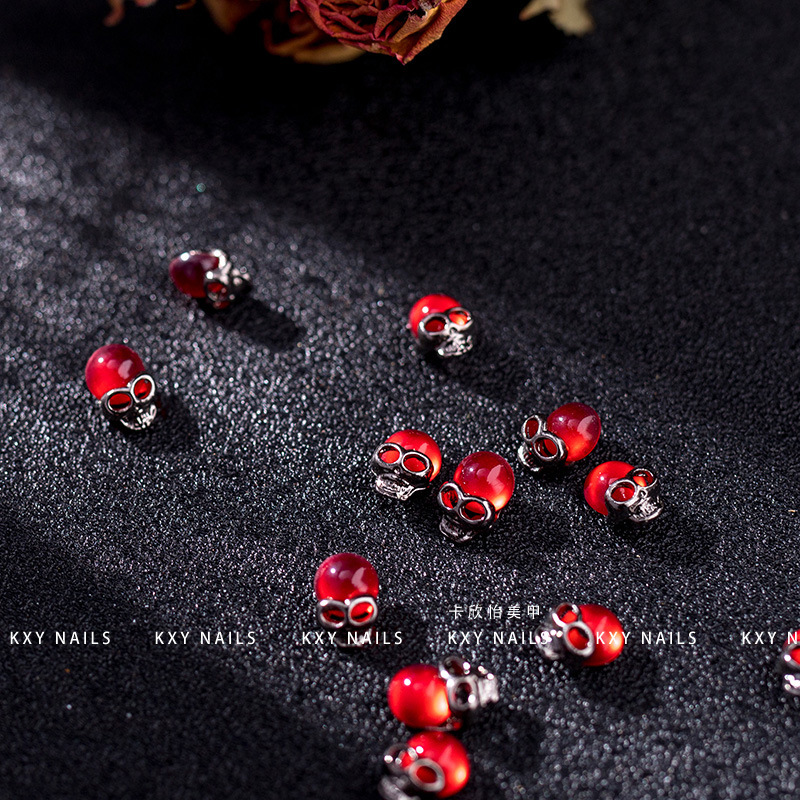 10PCS Red Skull Nail Charms ac - Nail Art Lotso recensione e prezzo