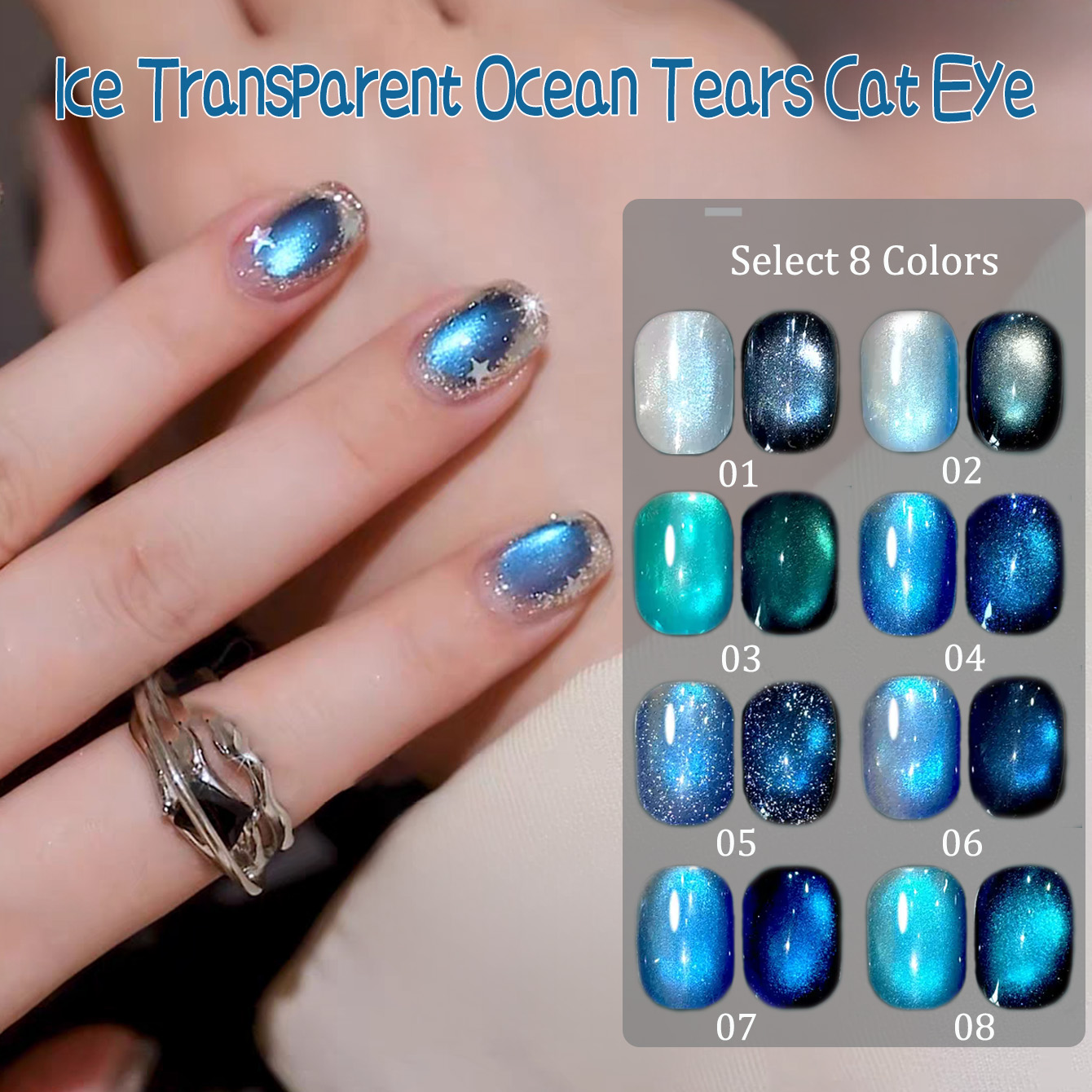 SHAKA 1-8 pezzi Smalto per Ung - Nail Art Ice Blue recensione e prezzo