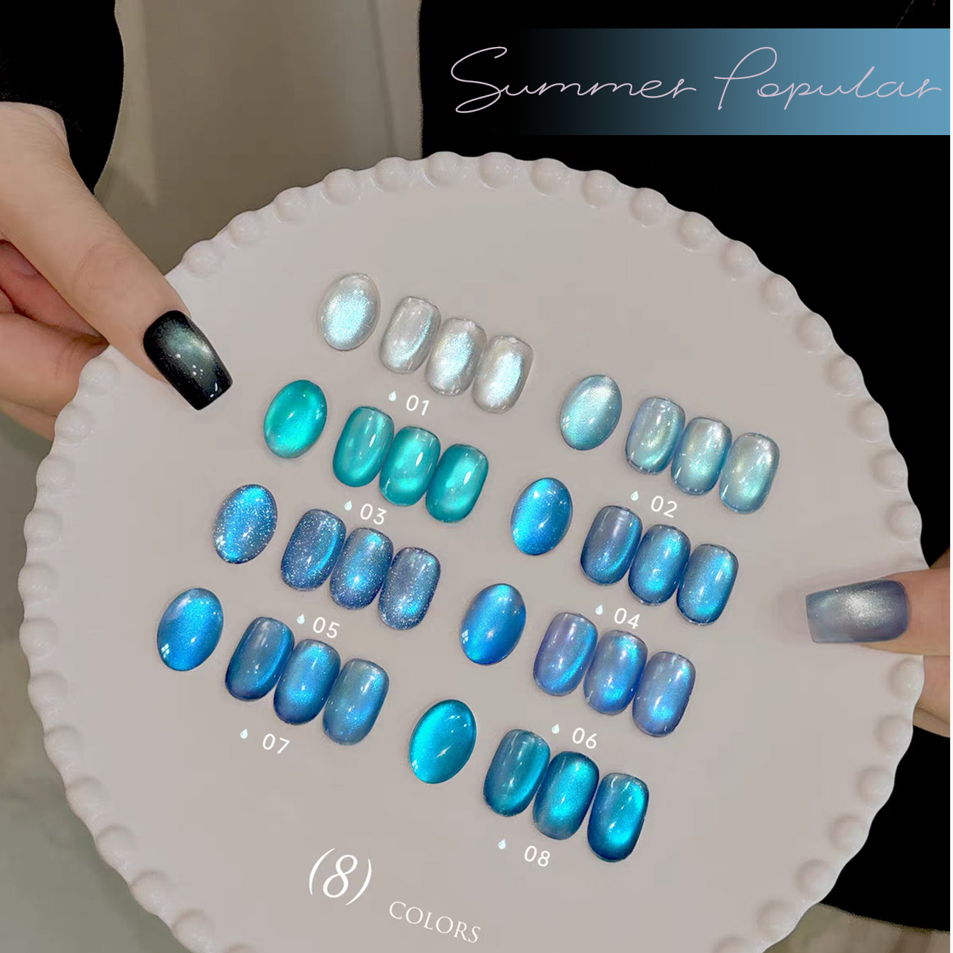 SHAKA 1-8 pezzi Smalto per Ung - Nail Art Ice Blue recensione e prezzo