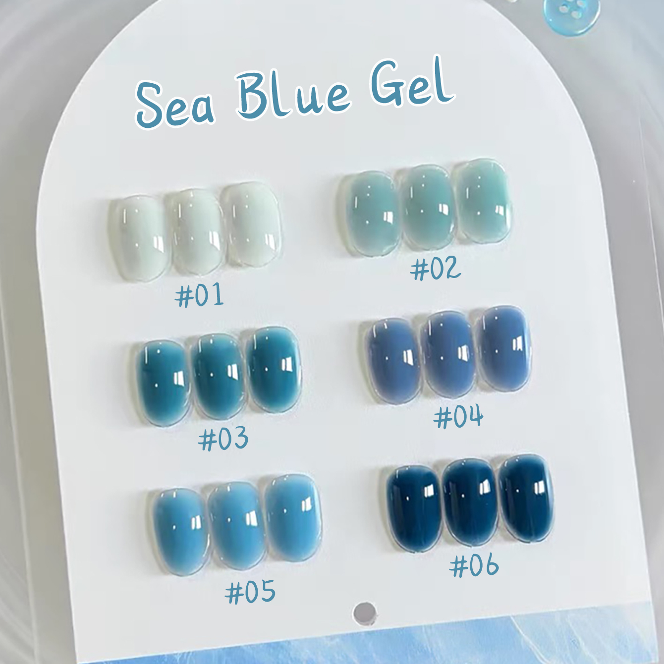 1-10 pz. Smalto Gel Trasparent - Nail Art Ice Blue recensione e prezzo