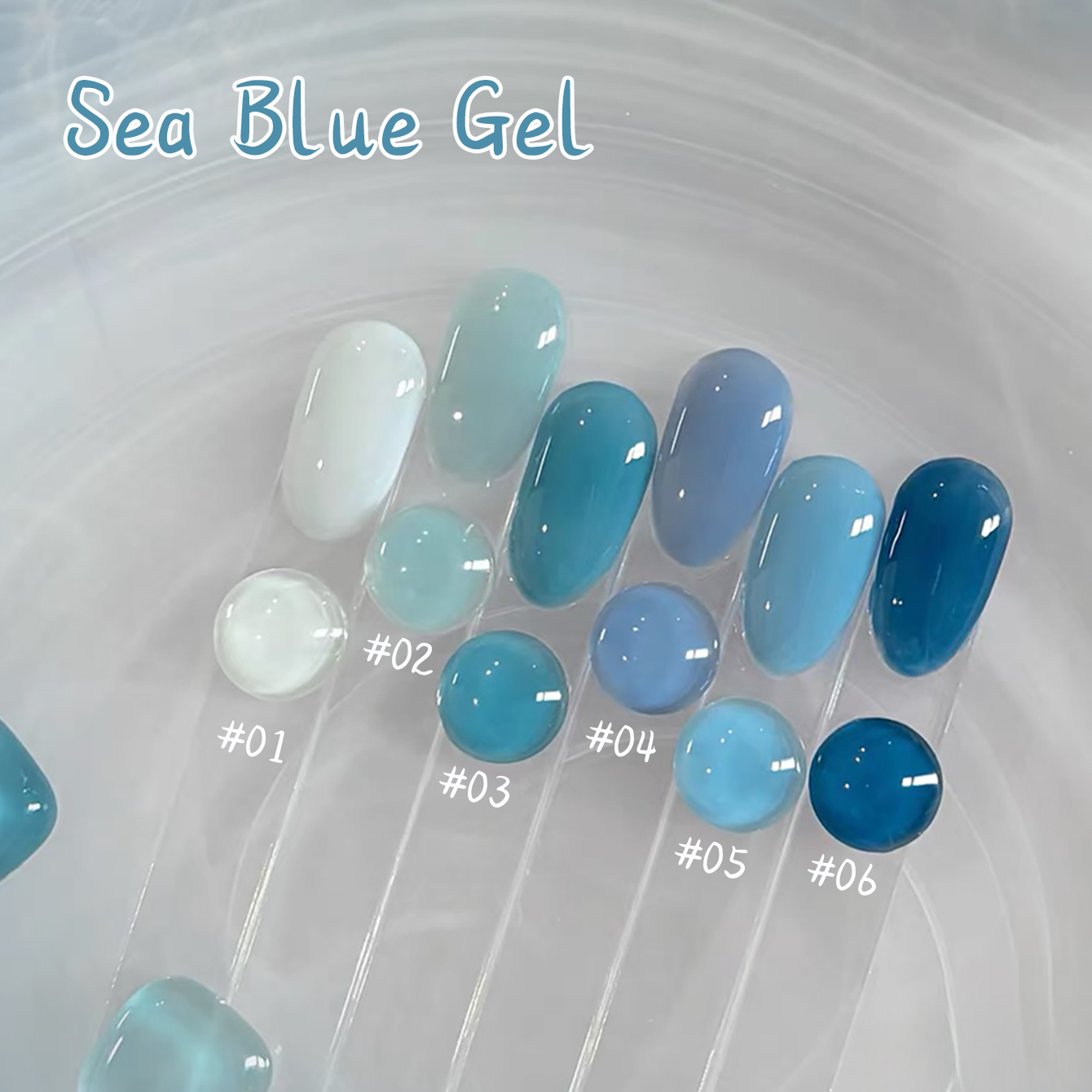 1-10 pz. Smalto Gel Trasparent - Nail Art Ice Blue recensione e prezzo
