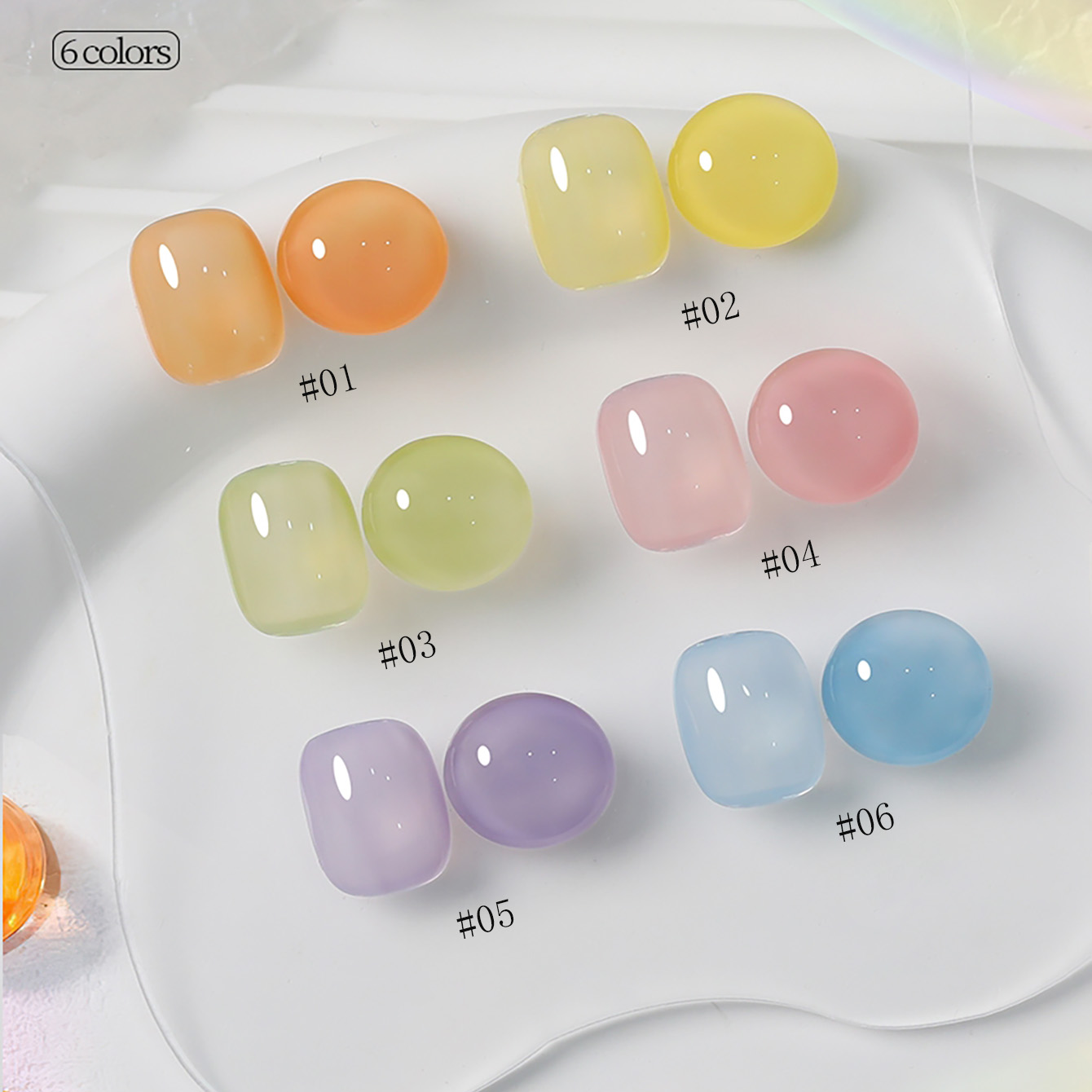 1-6 pz. Smalto Semipermanente  - Nail Art Ice Blue recensione e prezzo